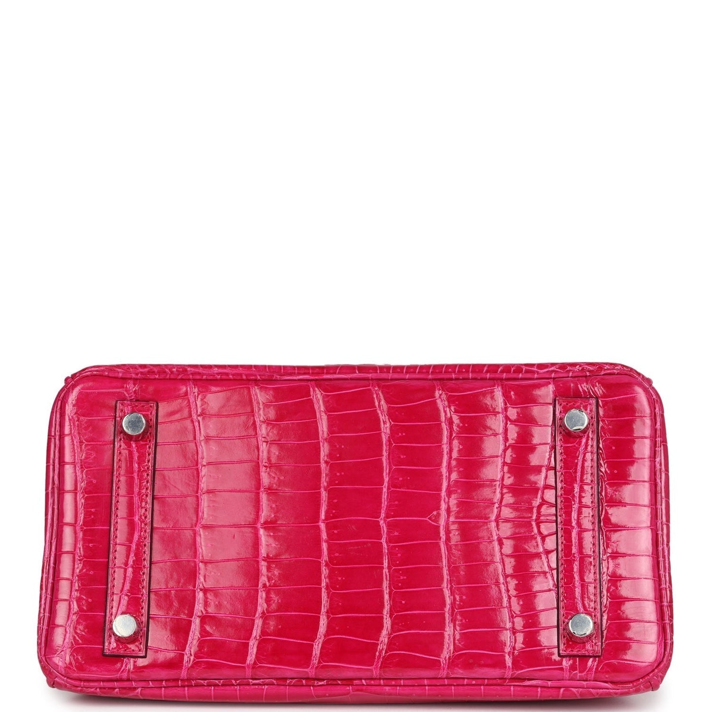 Hermes Birkin 25 Rose Mexico Shiny Porosus Crocodile Palladium Hardware