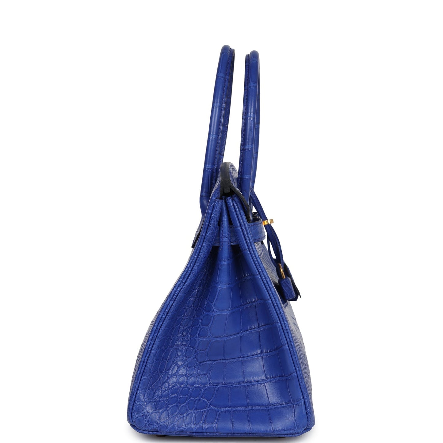 Hermes Birkin 30 Bleu Electric Matte Alligator Gold Hardware