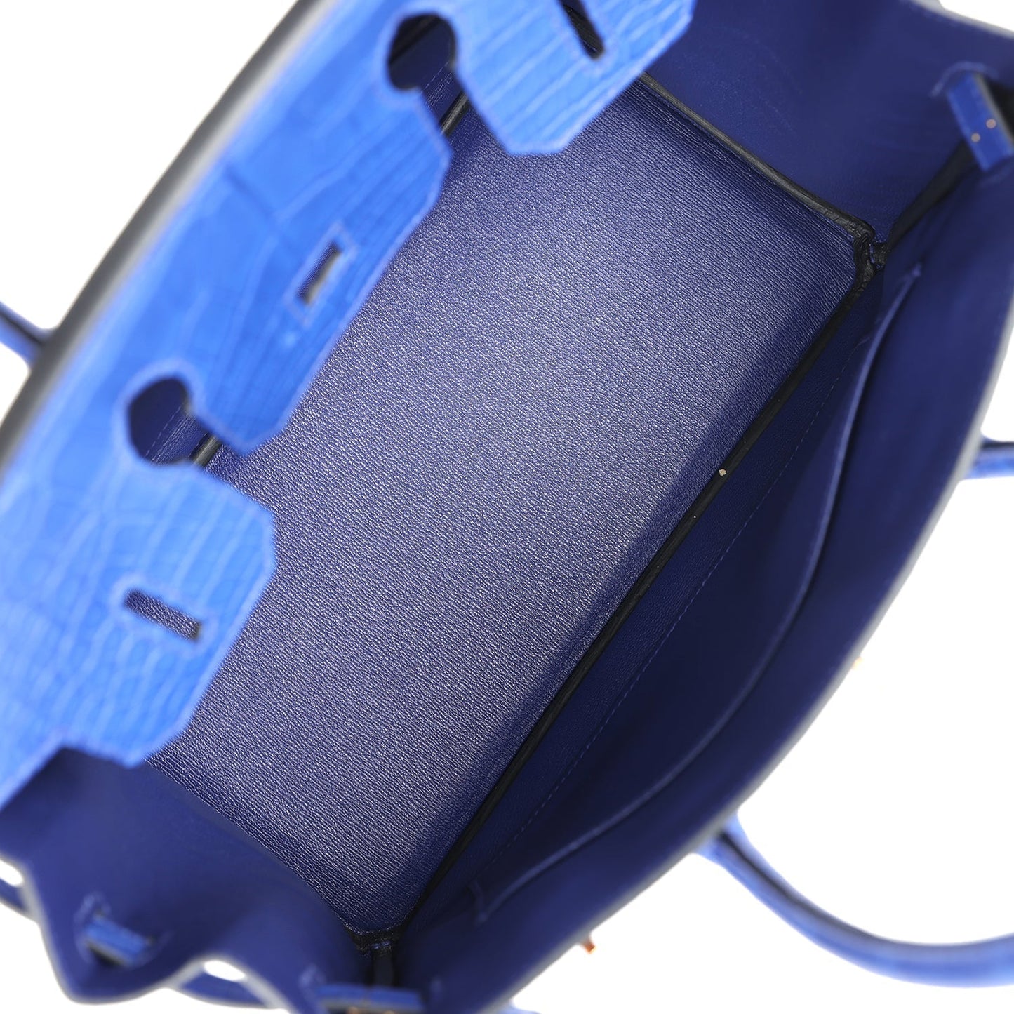 Hermes Birkin 30 Bleu Electric Matte Alligator Gold Hardware