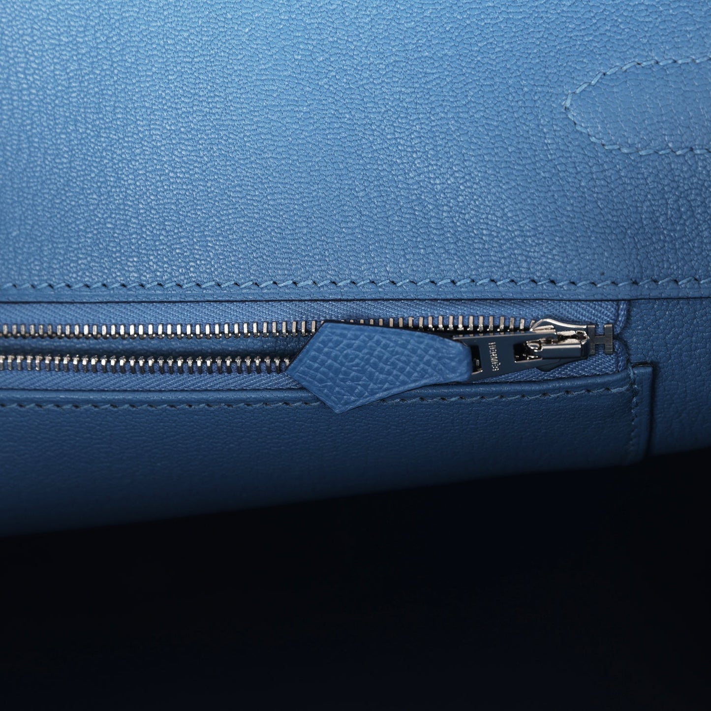 Hermes Birkin 35 Bleu Azur Epsom Palladium Hardware