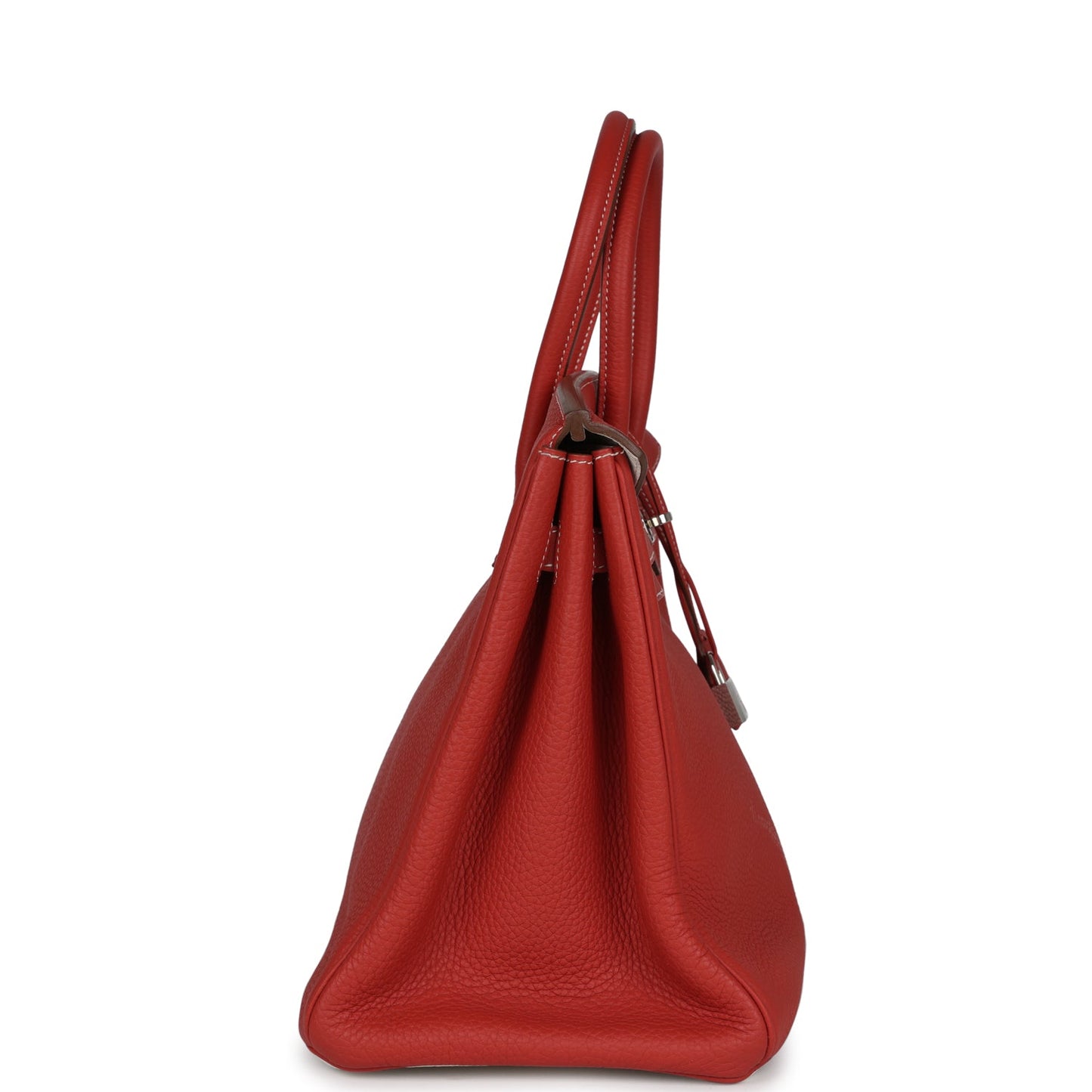 Hermes Birkin 35 Eclat Sanguine and White Clemence Palladium Hardware