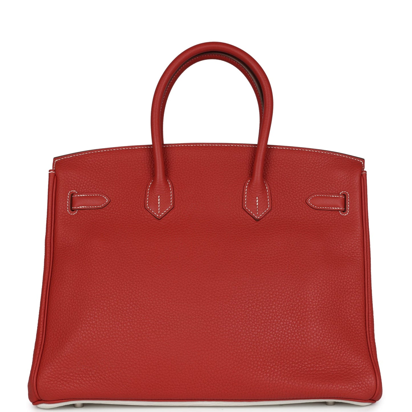 Hermes Birkin 35 Eclat Sanguine and White Clemence Palladium Hardware