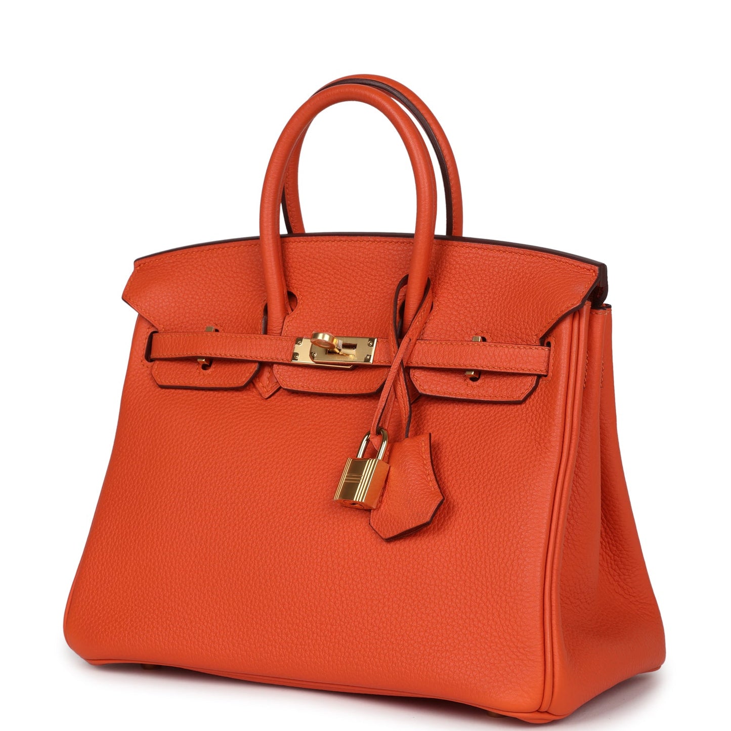 Hermes Birkin 25 Feu Togo Gold Hardware