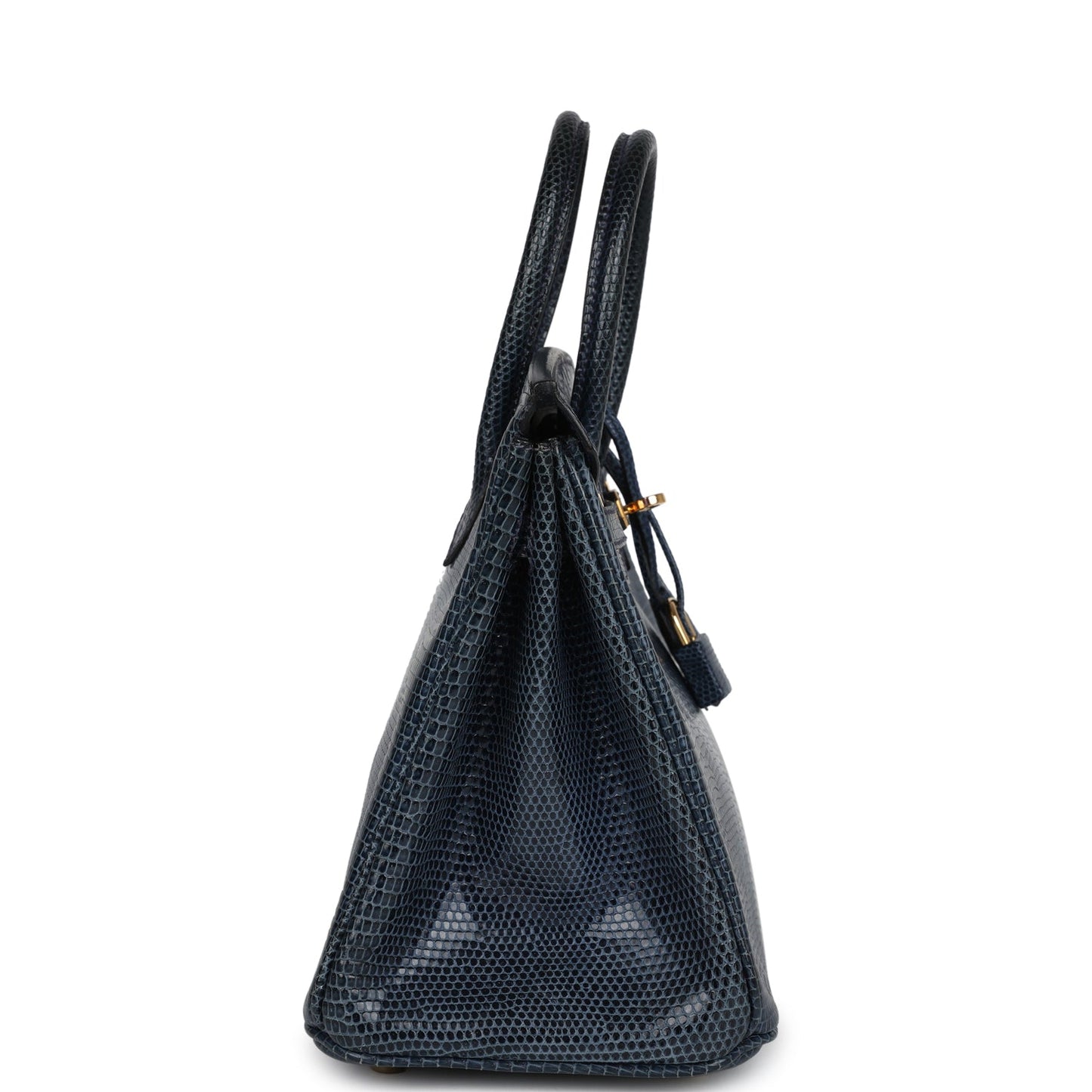 Hermes Birkin 25 Bleu De Malte Varanus Niloticus Lizard Gold Hardware