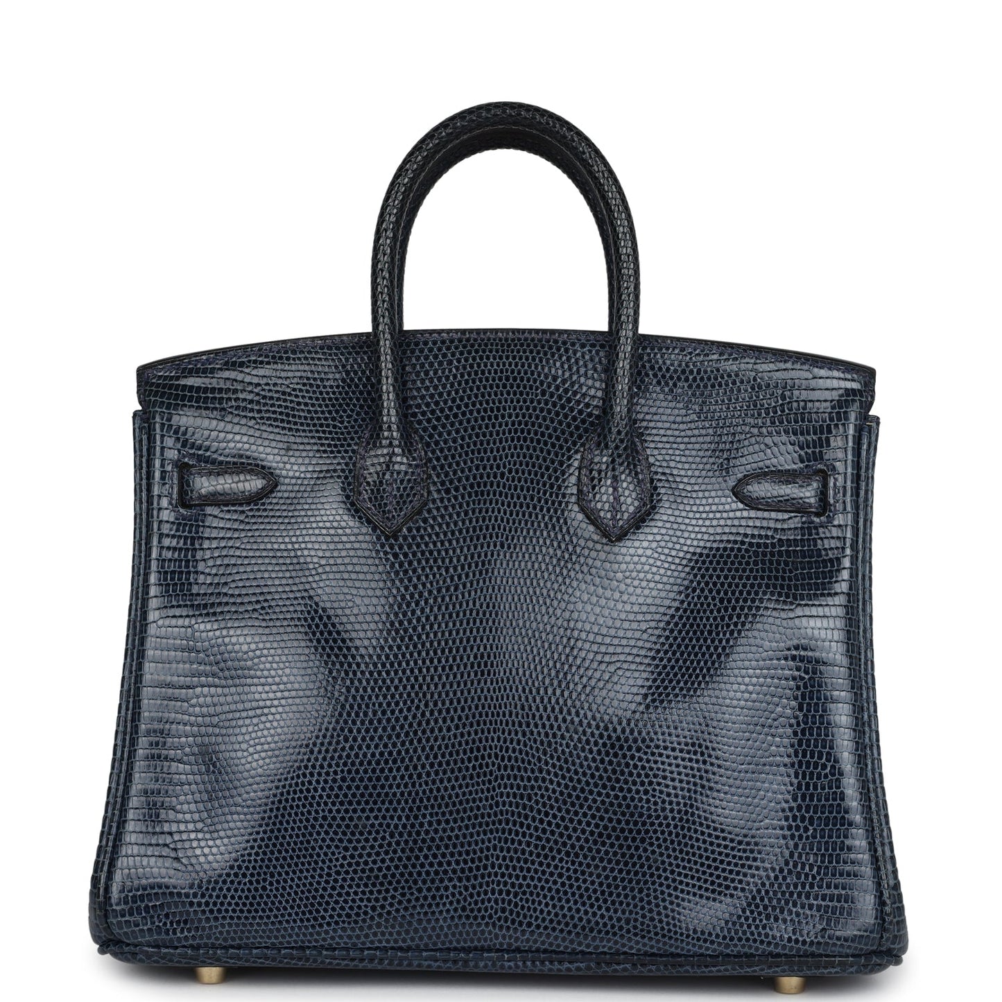 Hermes Birkin 25 Bleu De Malte Varanus Niloticus Lizard Gold Hardware