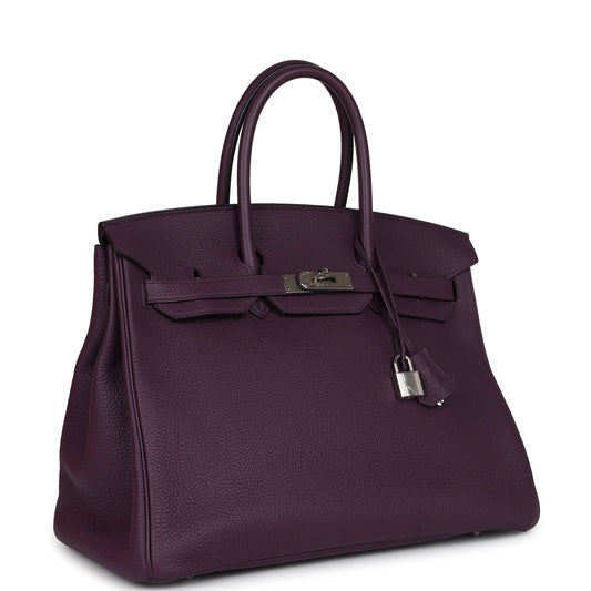 Hermes Birkin 35 Cassis Togo Palladium Hardware