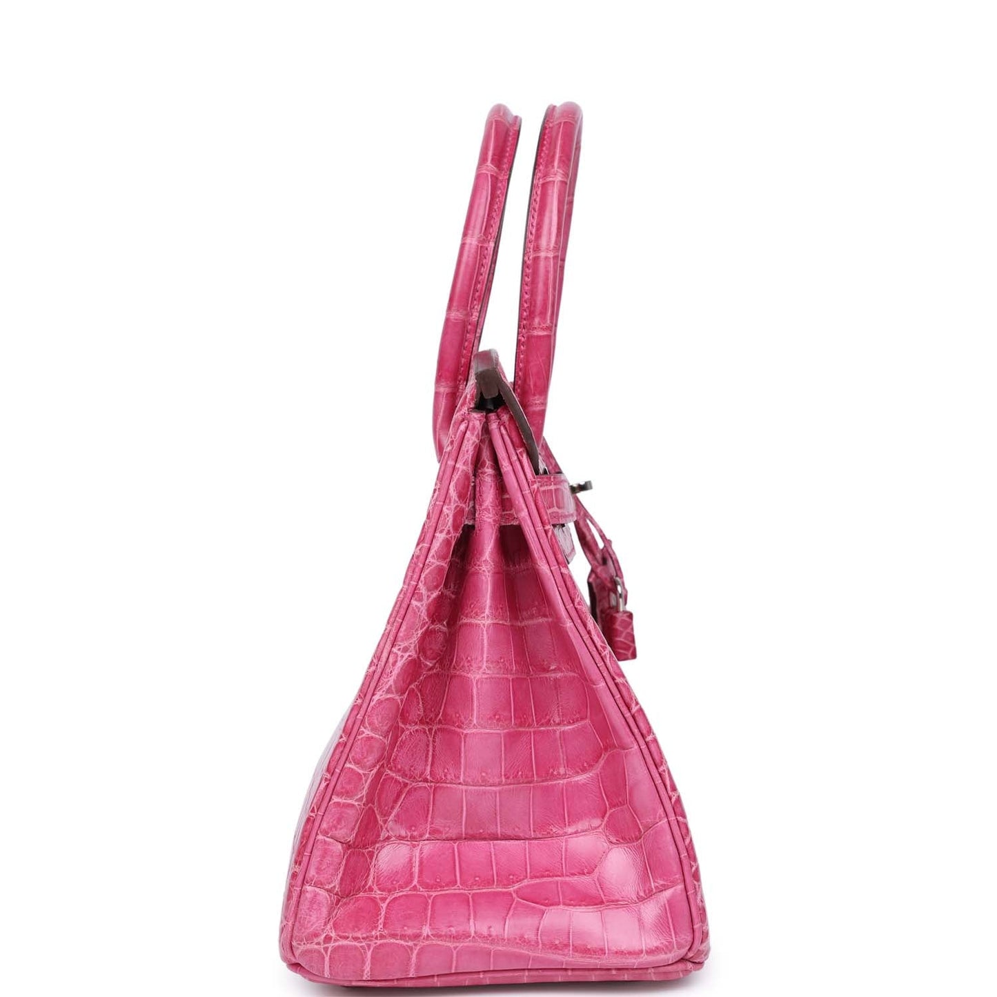 Hermes Birkin 30 Fuschia Shiny Niloticus Crocodile Palladium Hardware