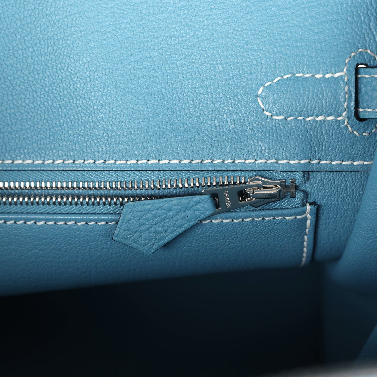 Hermes Birkin 25 Blue Jean Togo Palladium Hardware