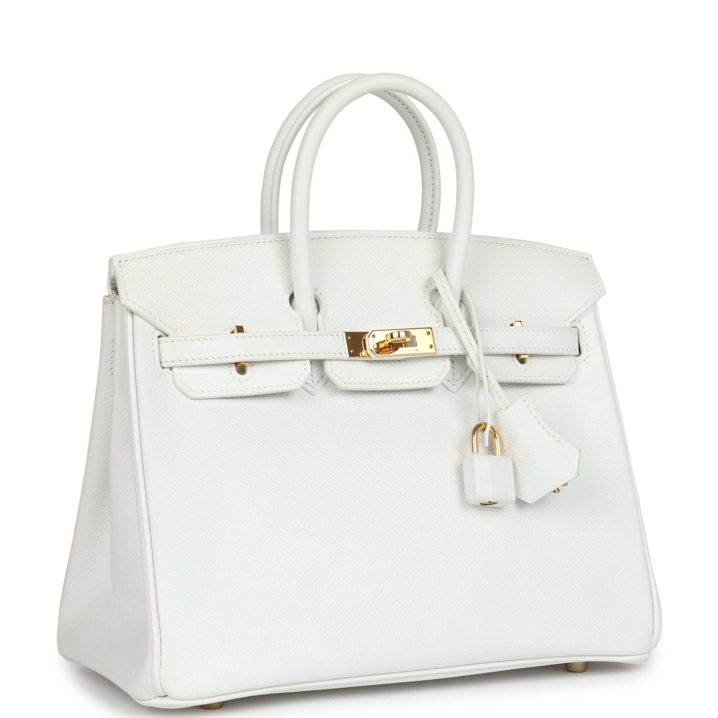 Hermes Birkin 25 White Epsom Gold Hardware