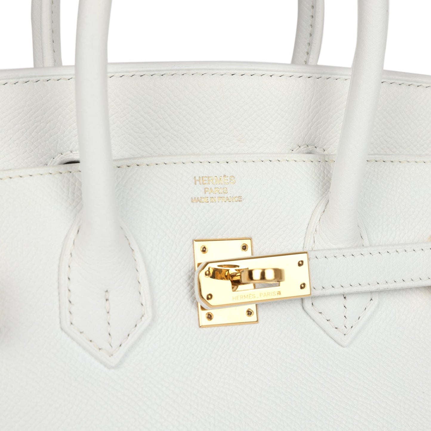 Hermes Birkin 25 White Epsom Gold Hardware