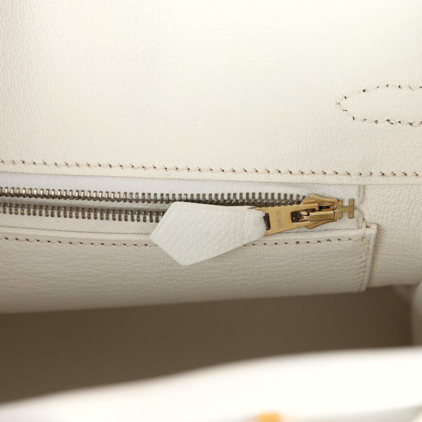 Hermes Birkin 25 White Epsom Gold Hardware