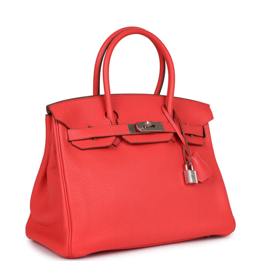 Hermes Birkin 30 Rose Jaipur Clemence Palladium Hardware
