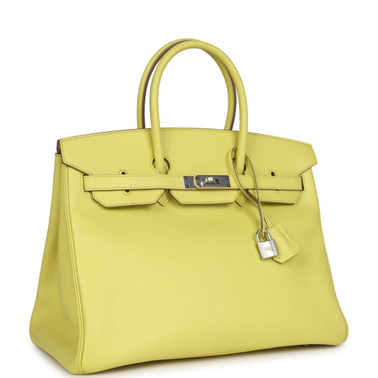 Hermes Birkin 35 Soufre Epsom Palladium Hardware