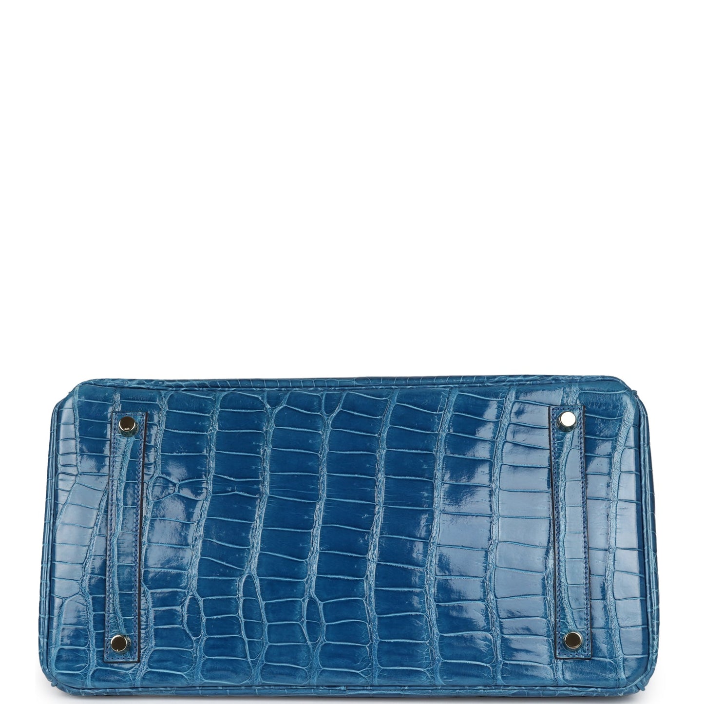 Hermes Birkin 35 Bleu Mykonos Shiny Porosus Crocodile Gold Hardware