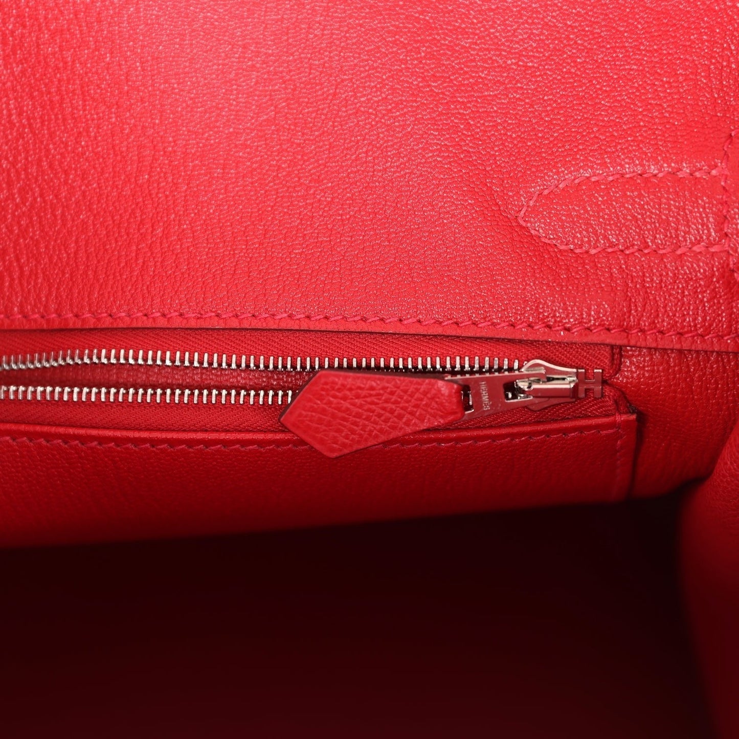 Hermes Birkin 30 Rouge Casaque Epsom Palladium Hardware