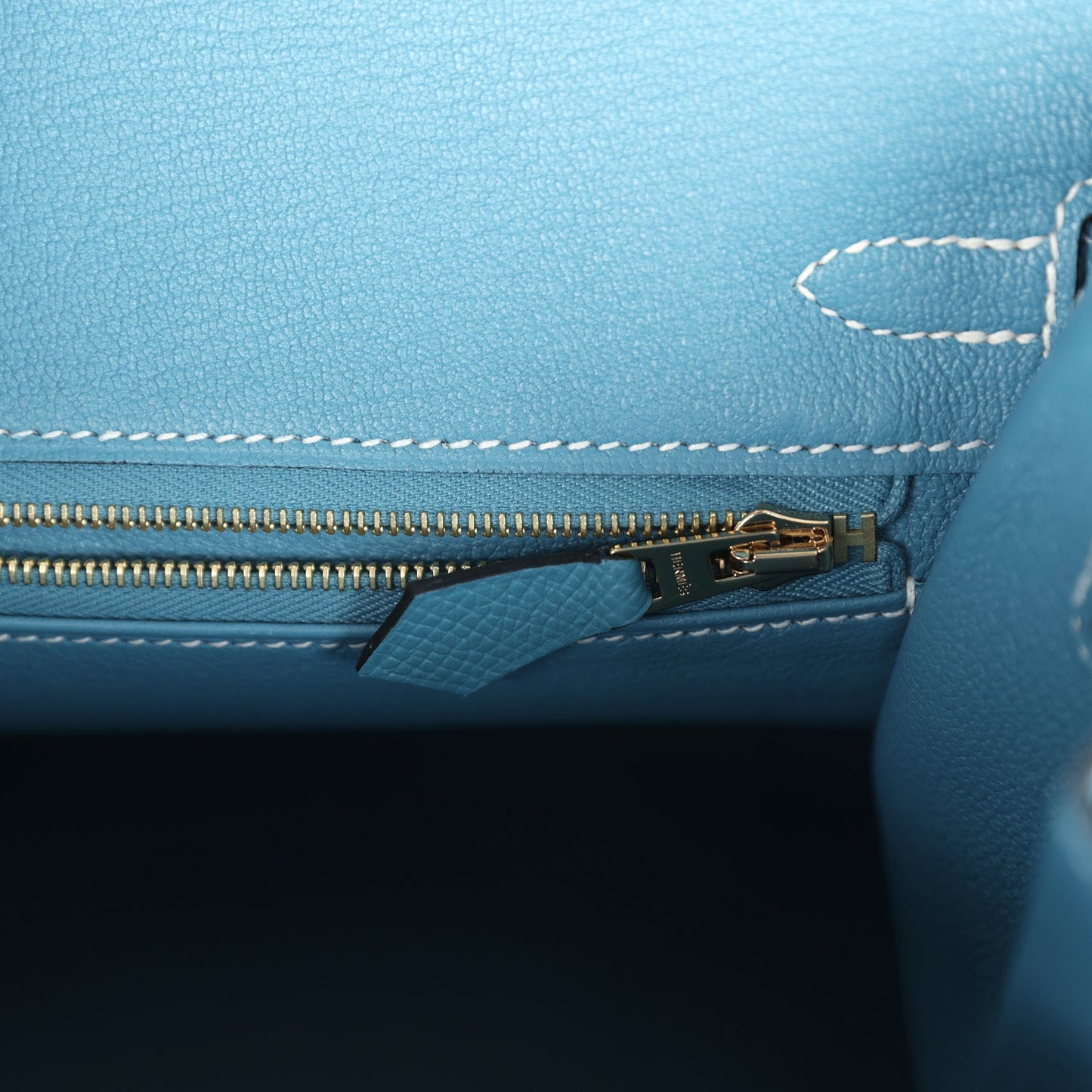 Hermes Birkin Sellier 25 Blue Jean Epsom Gold Hardware