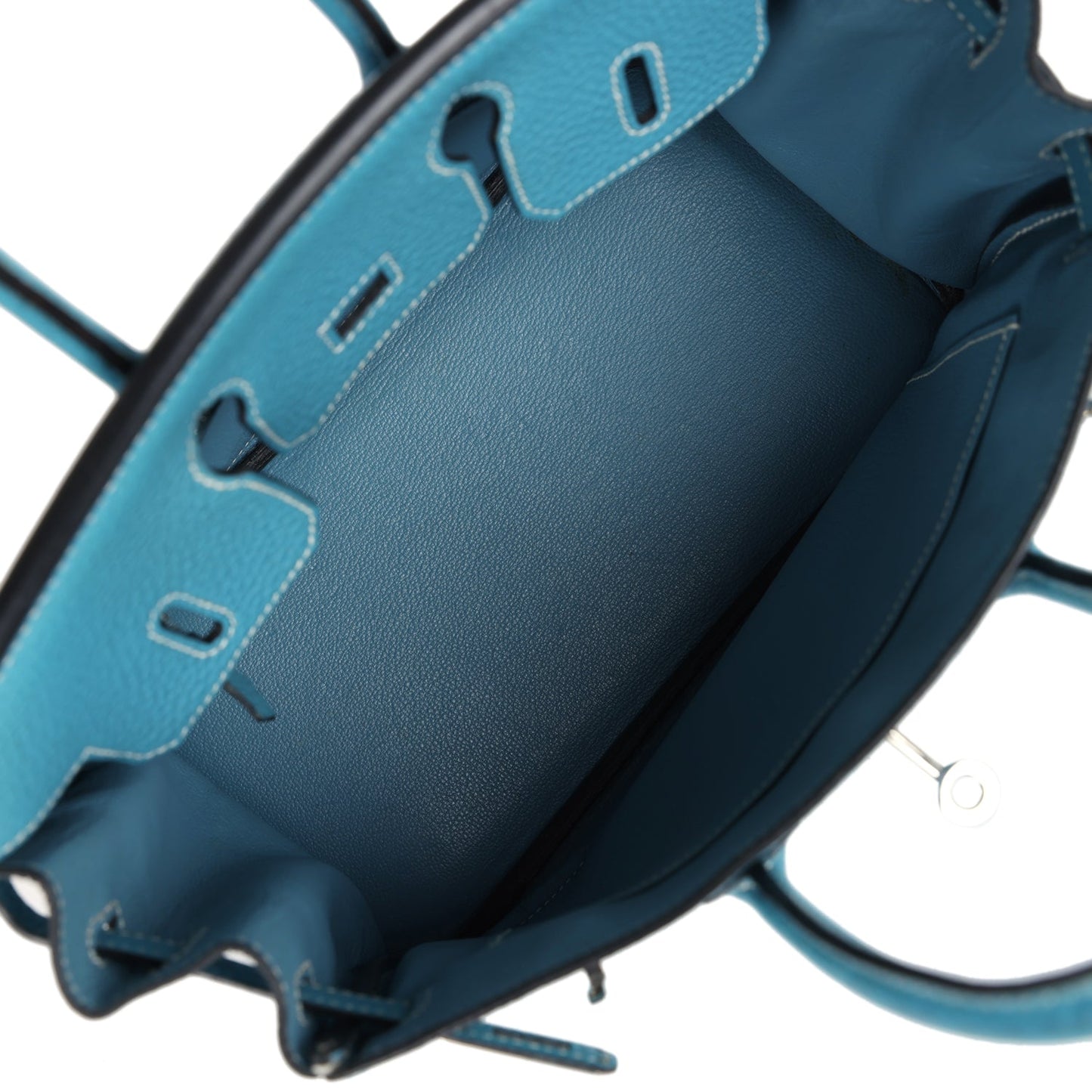 Hermes Birkin 25 Blue Jean Togo Palladium Hardware