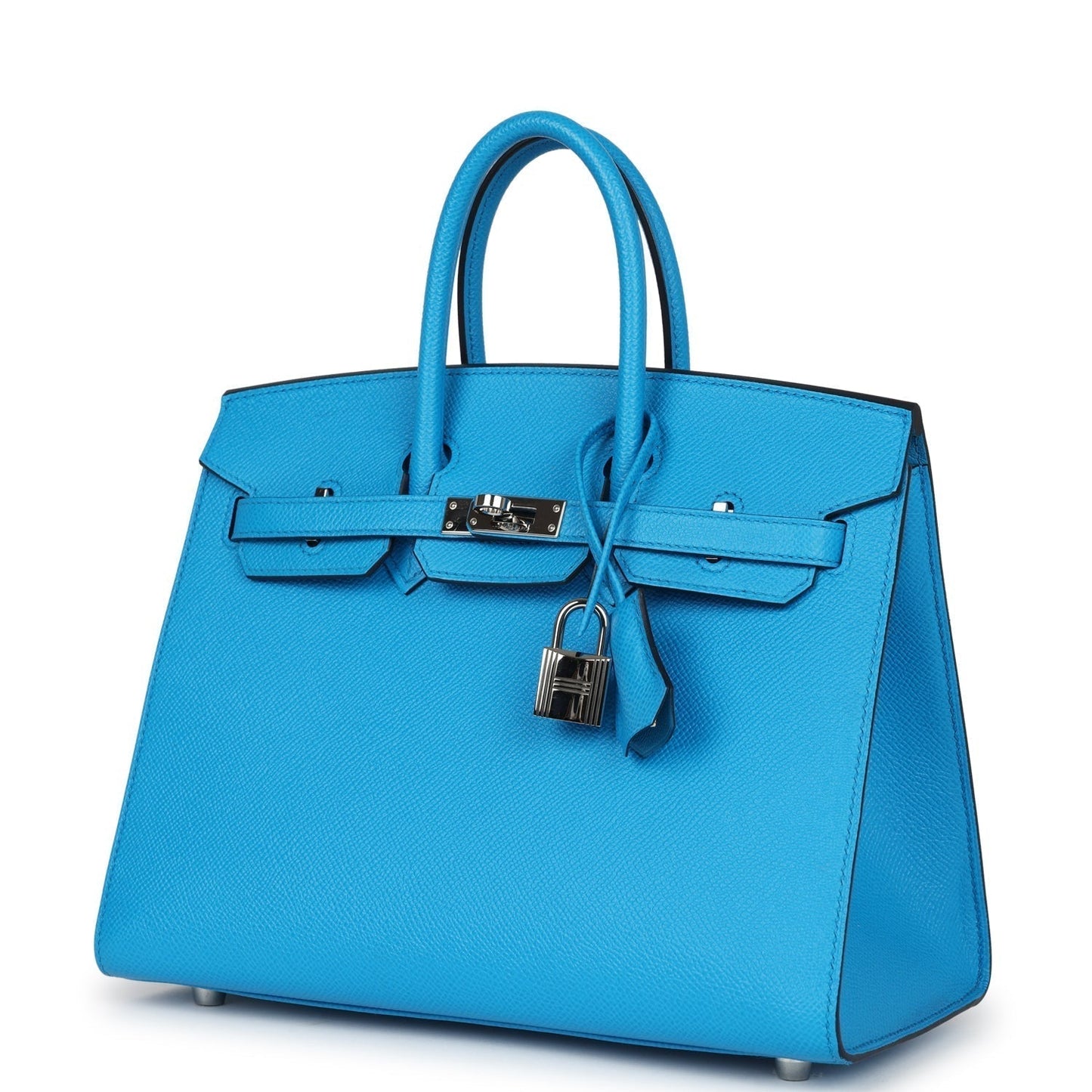 Hermes Birkin Sellier 25 Bleu Frida Epsom Palladium Hardware