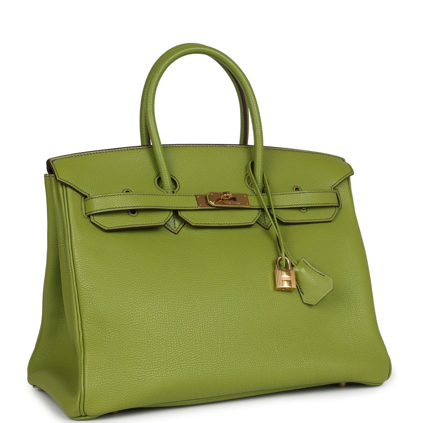 Hermes Birkin 35 Vert Anis Verso Togo Gold Hardware