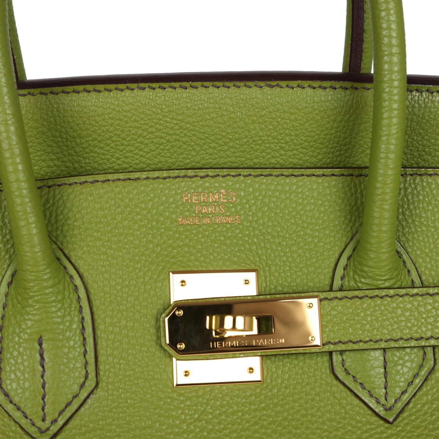 Hermes Birkin 35 Vert Anis Verso Togo Gold Hardware