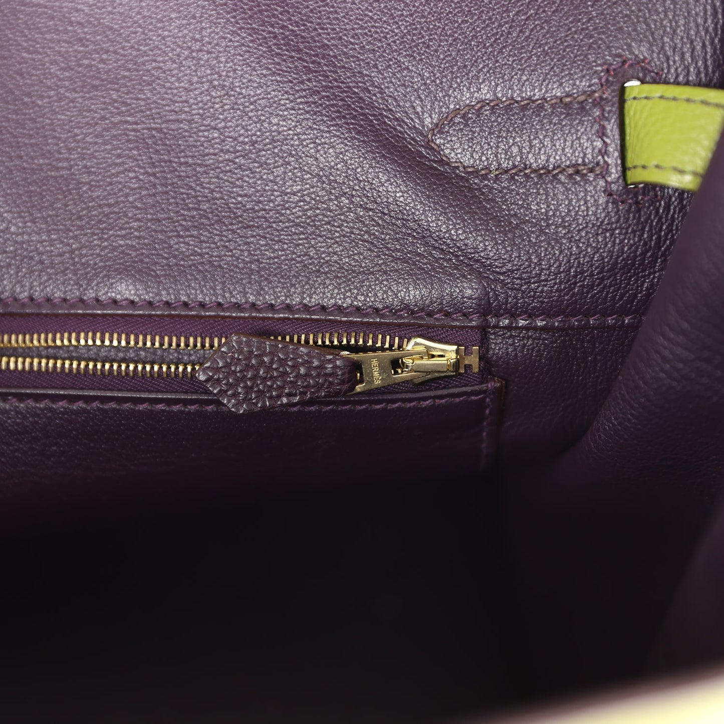 Hermes Birkin 35 Vert Anis Verso Togo Gold Hardware