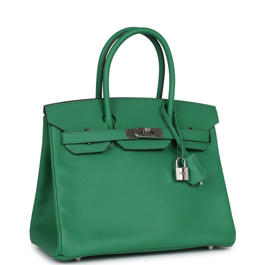 Hermes Birkin 30 Cactus Epsom Palladium Hardware