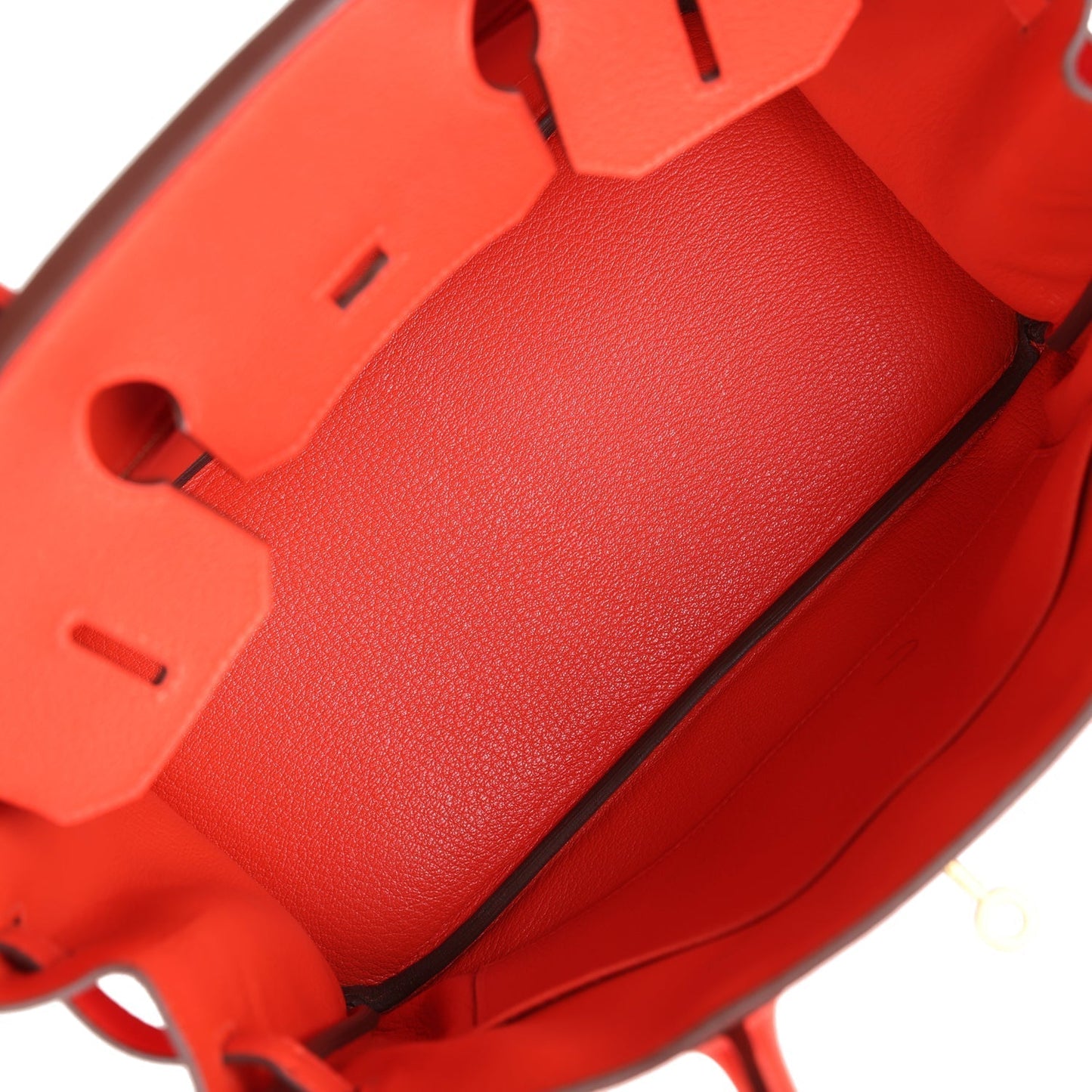 Hermes Birkin 30 Capucine Togo Gold Hardware