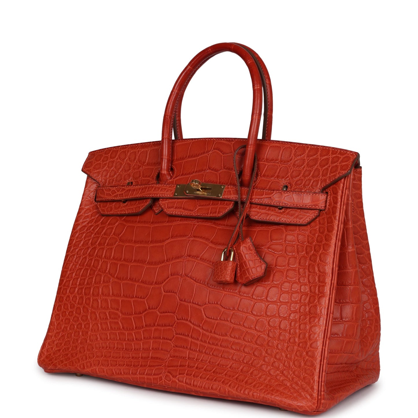 Hermes Birkin 35 Sanguine Matte Alligator Gold Hardware