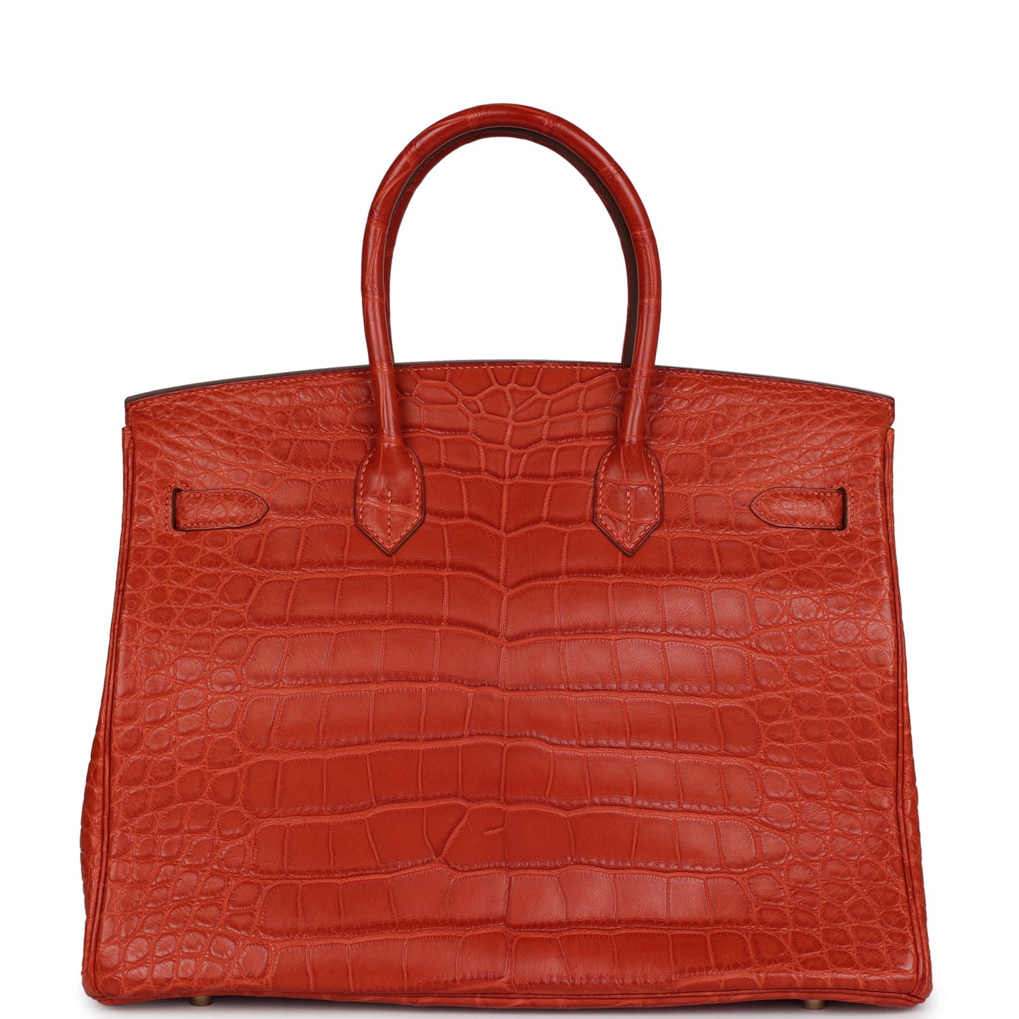 Hermes Birkin 35 Sanguine Matte Alligator Gold Hardware