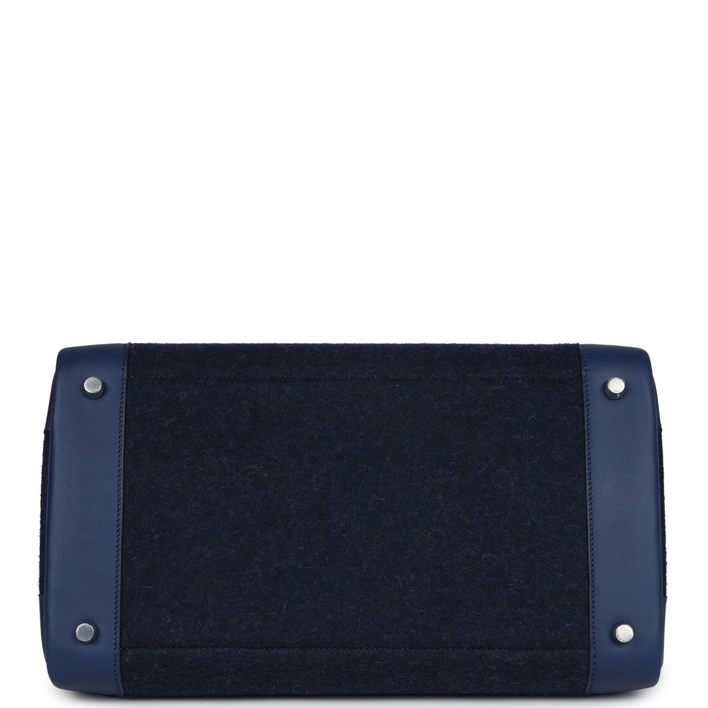 Hermes Birkin 35 Bleu Nuit Feutre Wool and Bleu De Malte Swift Palladium Hardware