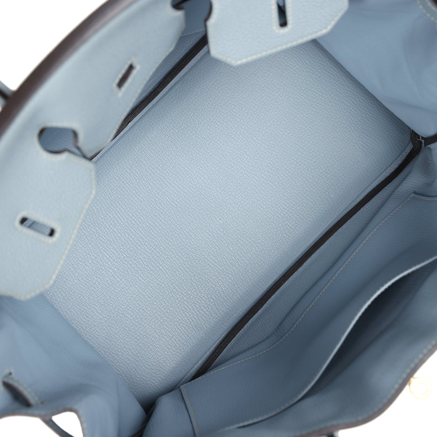 Hermes Birkin 35 Bleu Lin Togo Gold Hardware