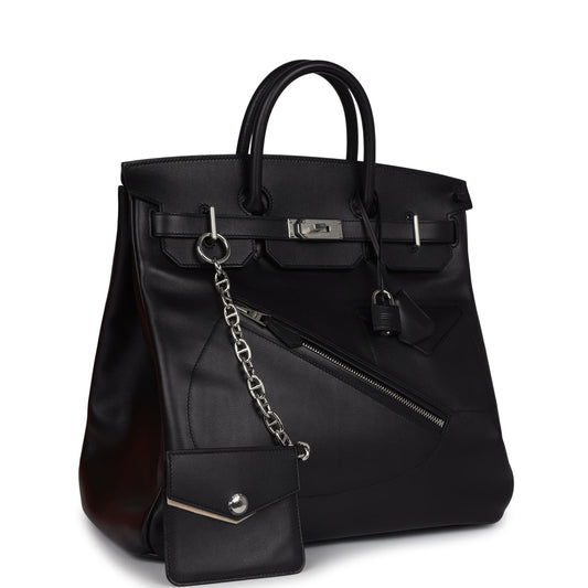 Hermes Birkin 40 HAC 'Rock' Black Evergrain Palladium Hardware