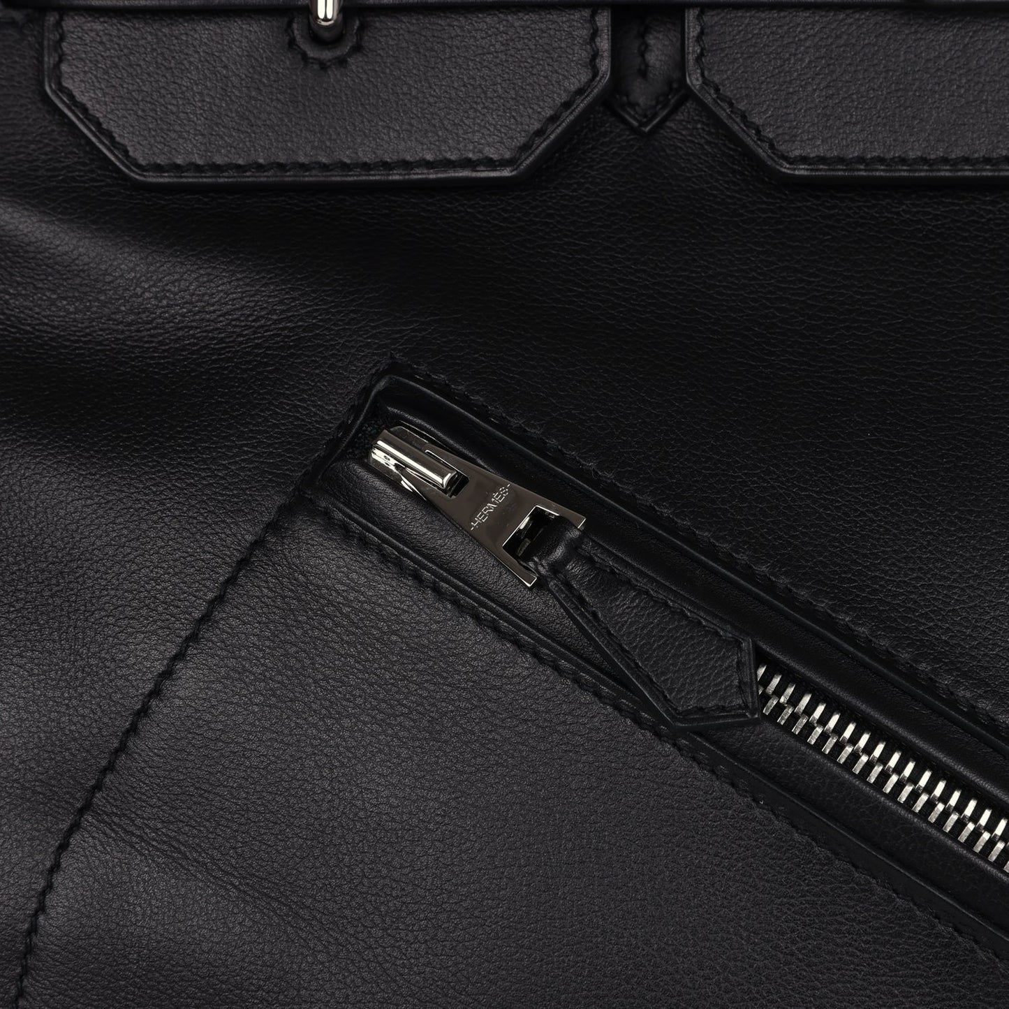 Hermes Birkin 40 HAC 'Rock' Black Evergrain Palladium Hardware