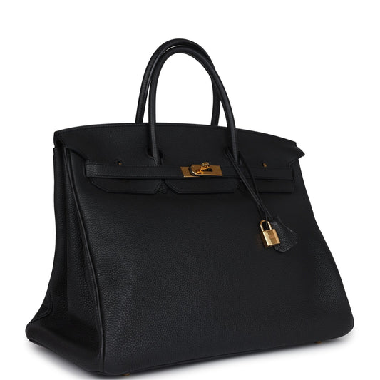 Hermes Birkin 40 Black Togo Gold Hardware