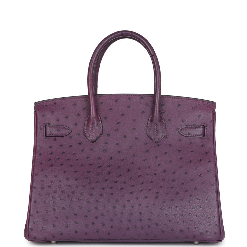 Hermes Birkin 30 Violet Ostrich Palladium Hardware