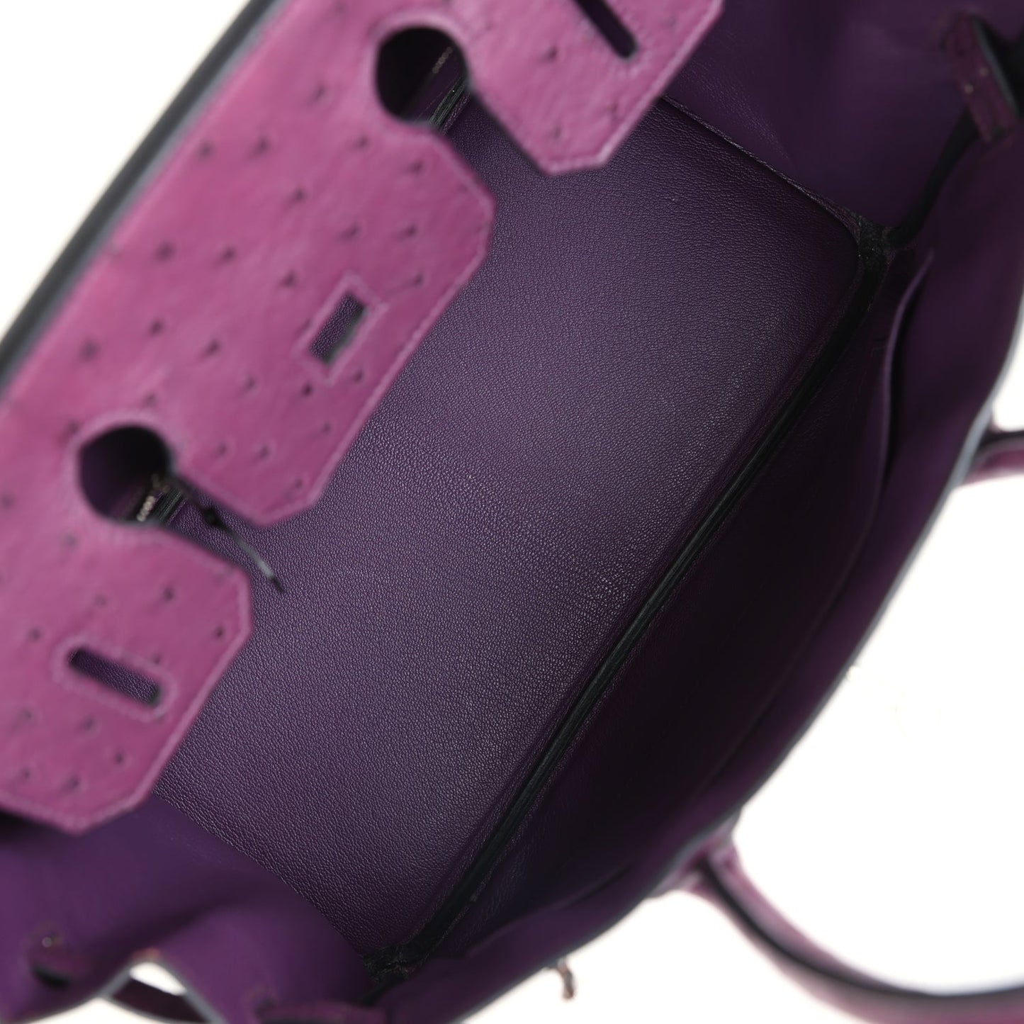 Hermes Birkin 30 Violet Ostrich Palladium Hardware