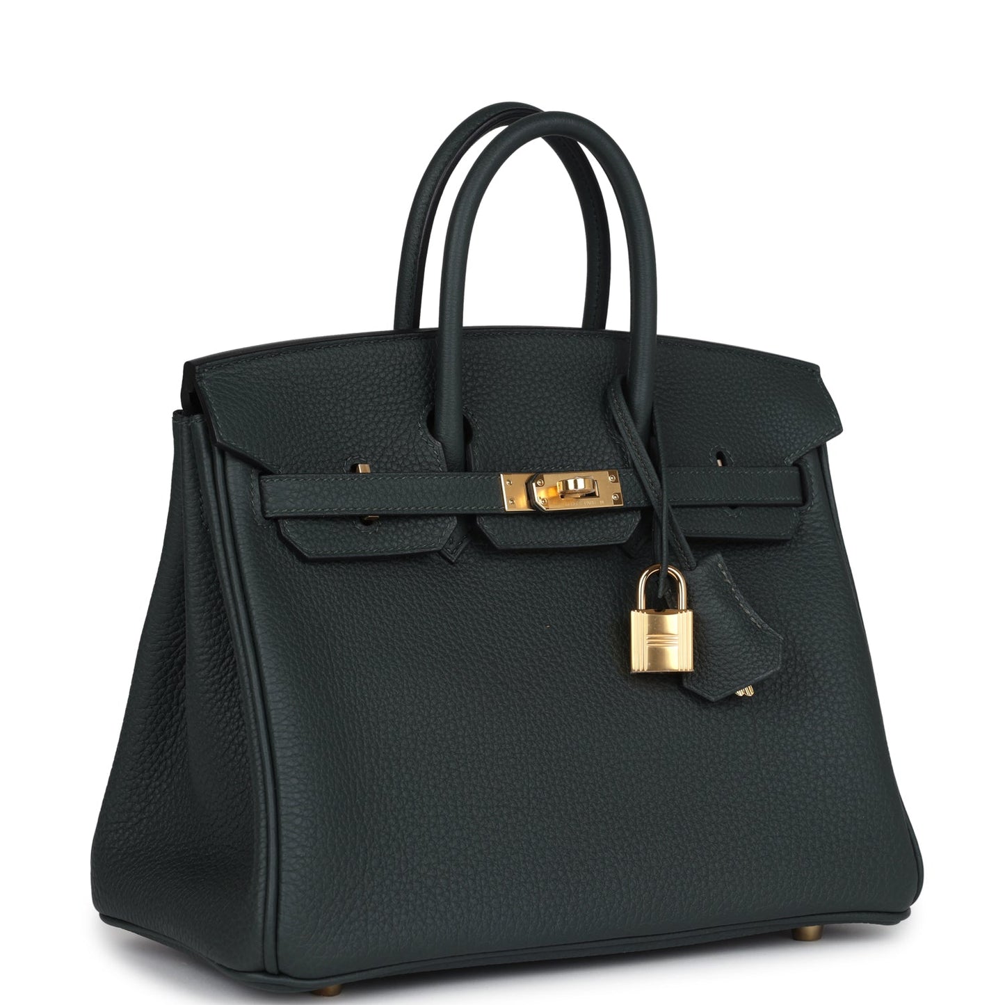 Hermes Birkin 25 Vert Fonce Togo Gold Hardware