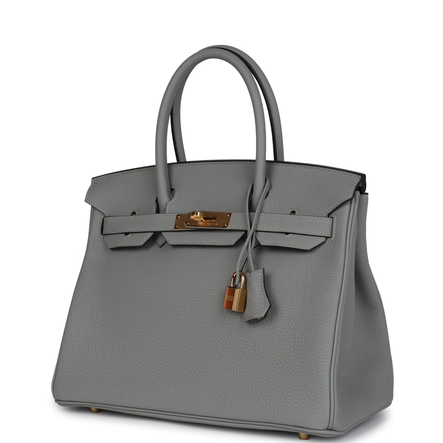 Hermes Birkin 30 Gris Mouette Togo Gold Hardware