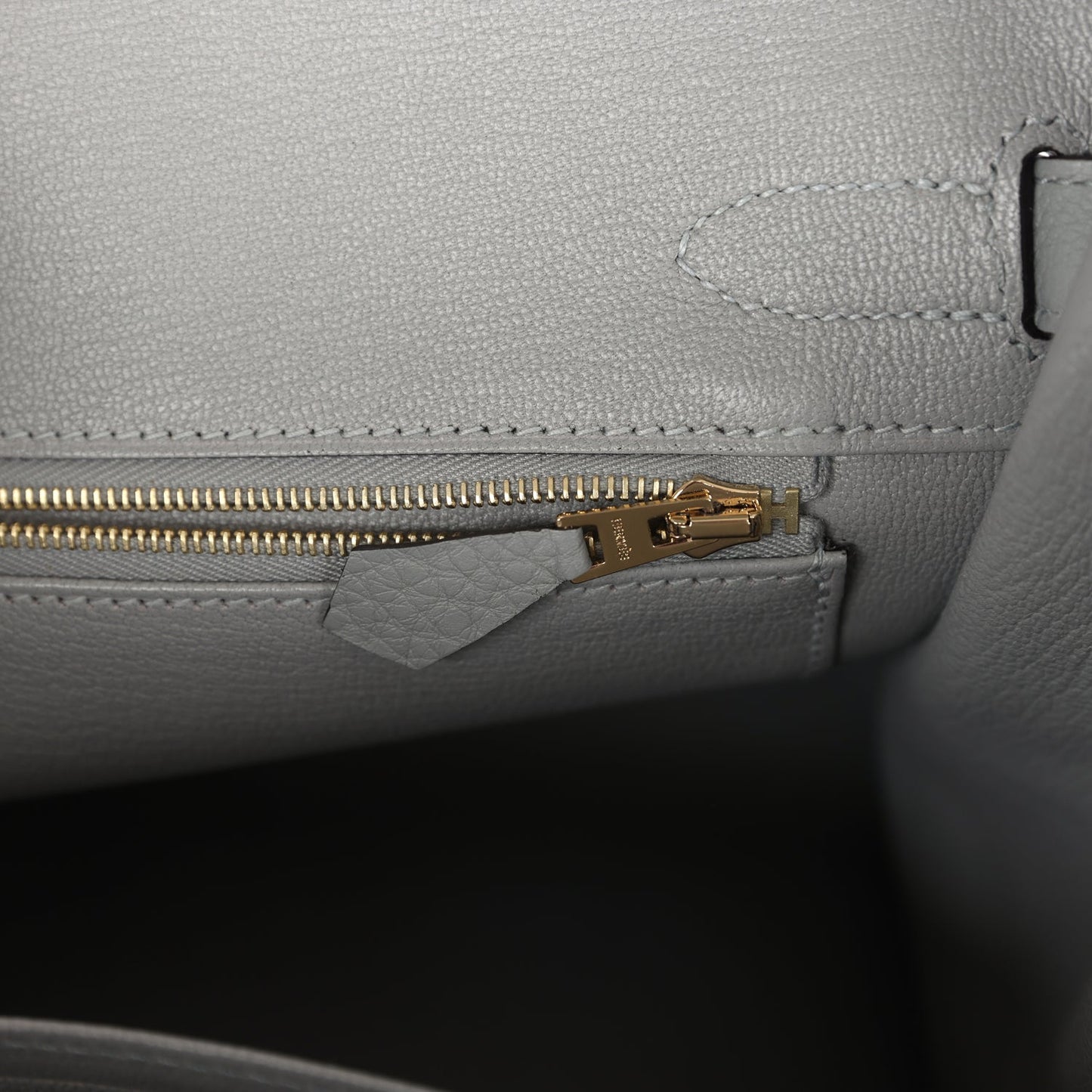 Hermes Birkin 30 Gris Mouette Togo Gold Hardware