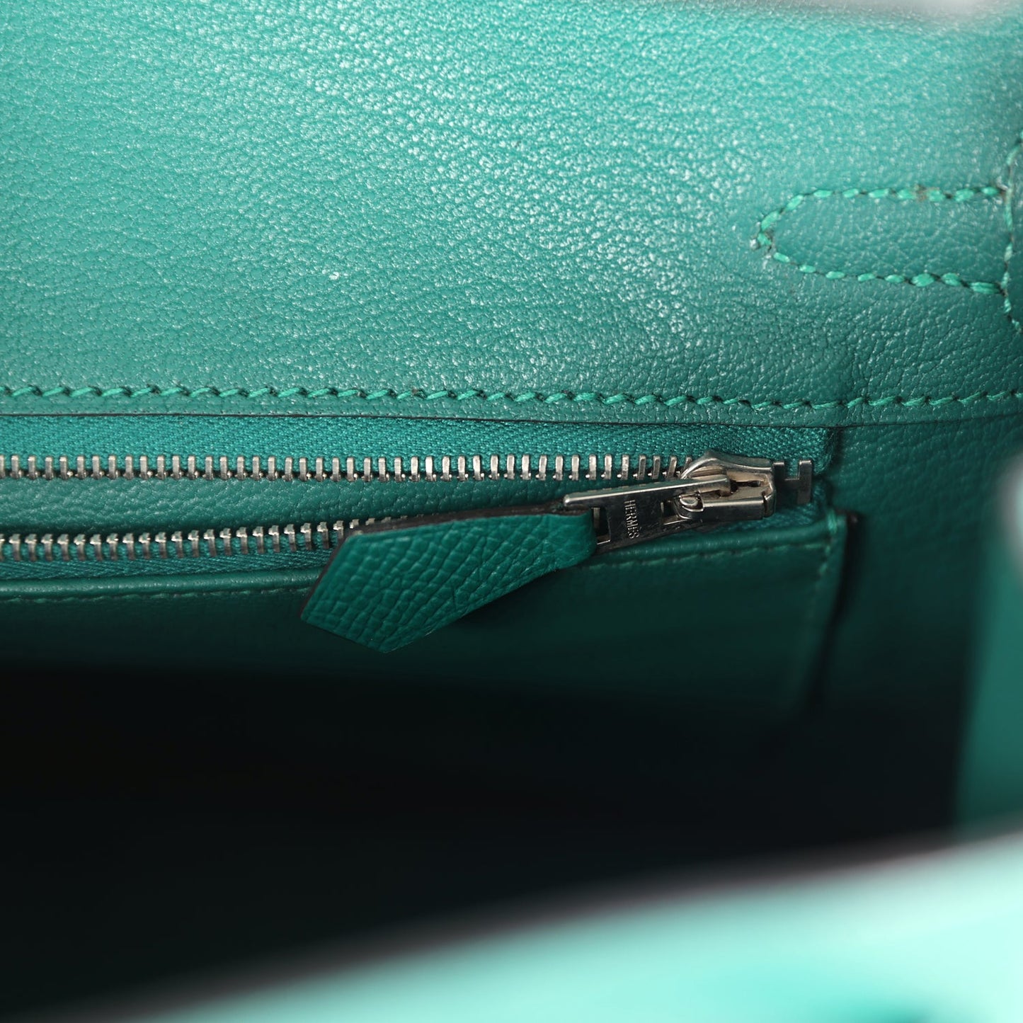 Hermes Birkin 25 Malachite Epsom Palladium Hardware