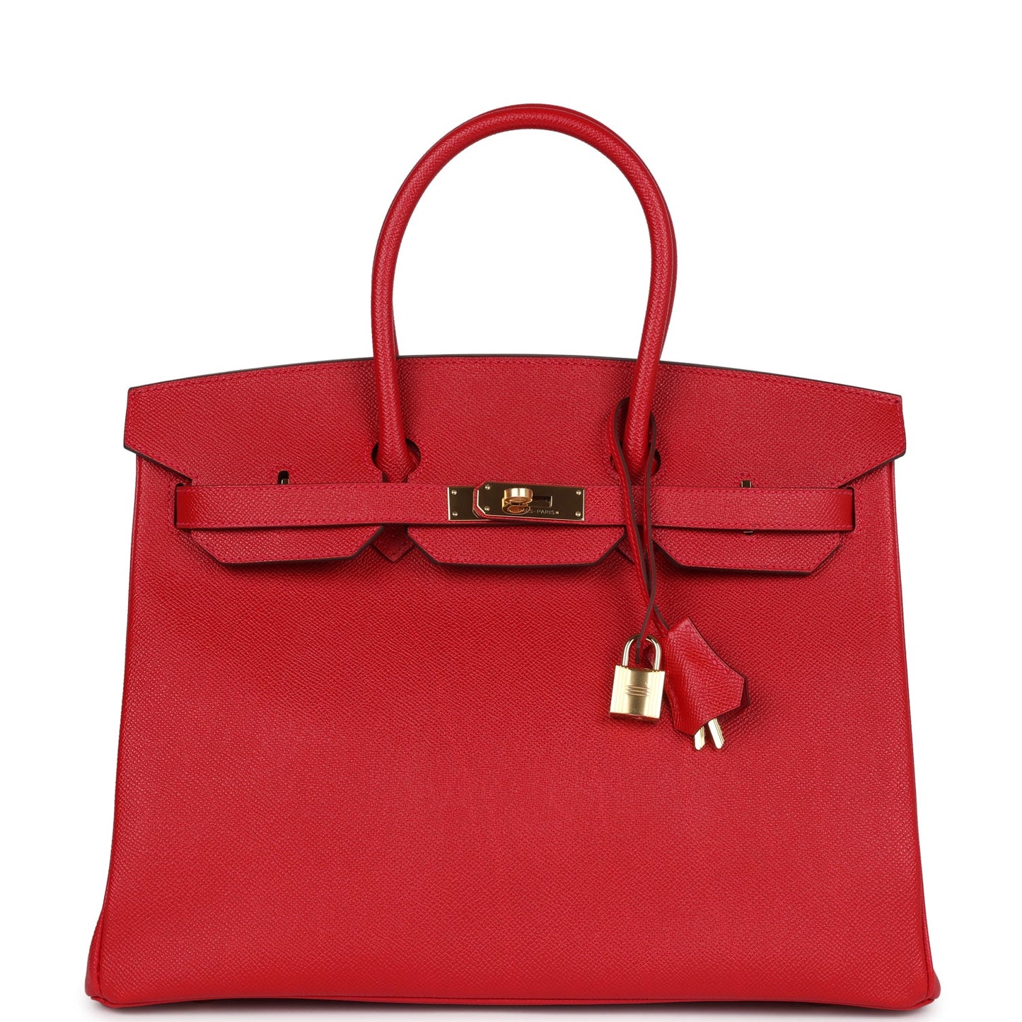 Hermes Birkin 35 Rouge Casaque Epsom Gold Hardware