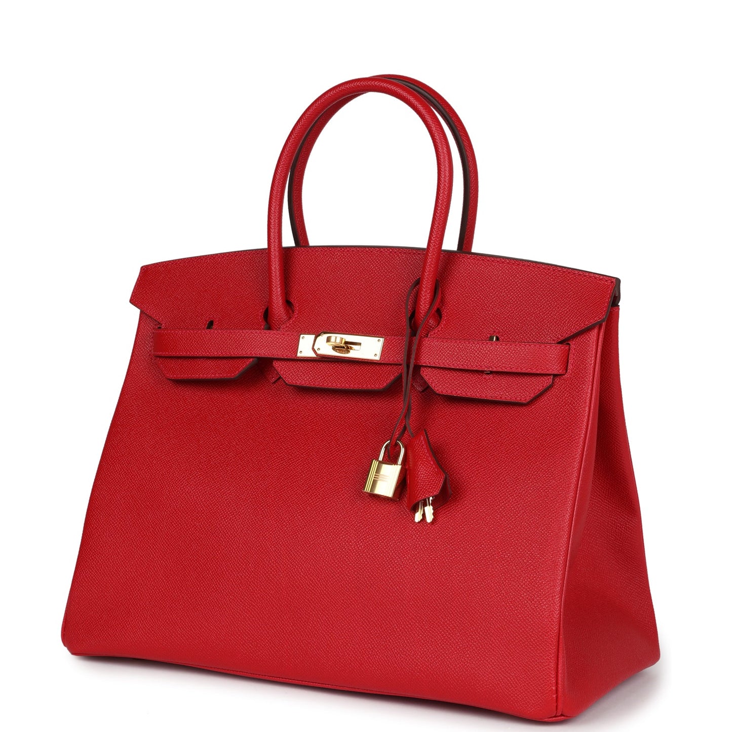 Hermes Birkin 35 Rouge Casaque Epsom Gold Hardware