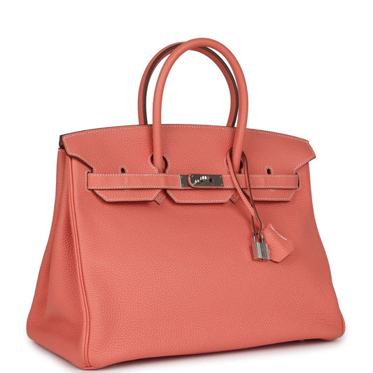 Hermes Birkin 35 Crevette Clemence Palladium Hardware
