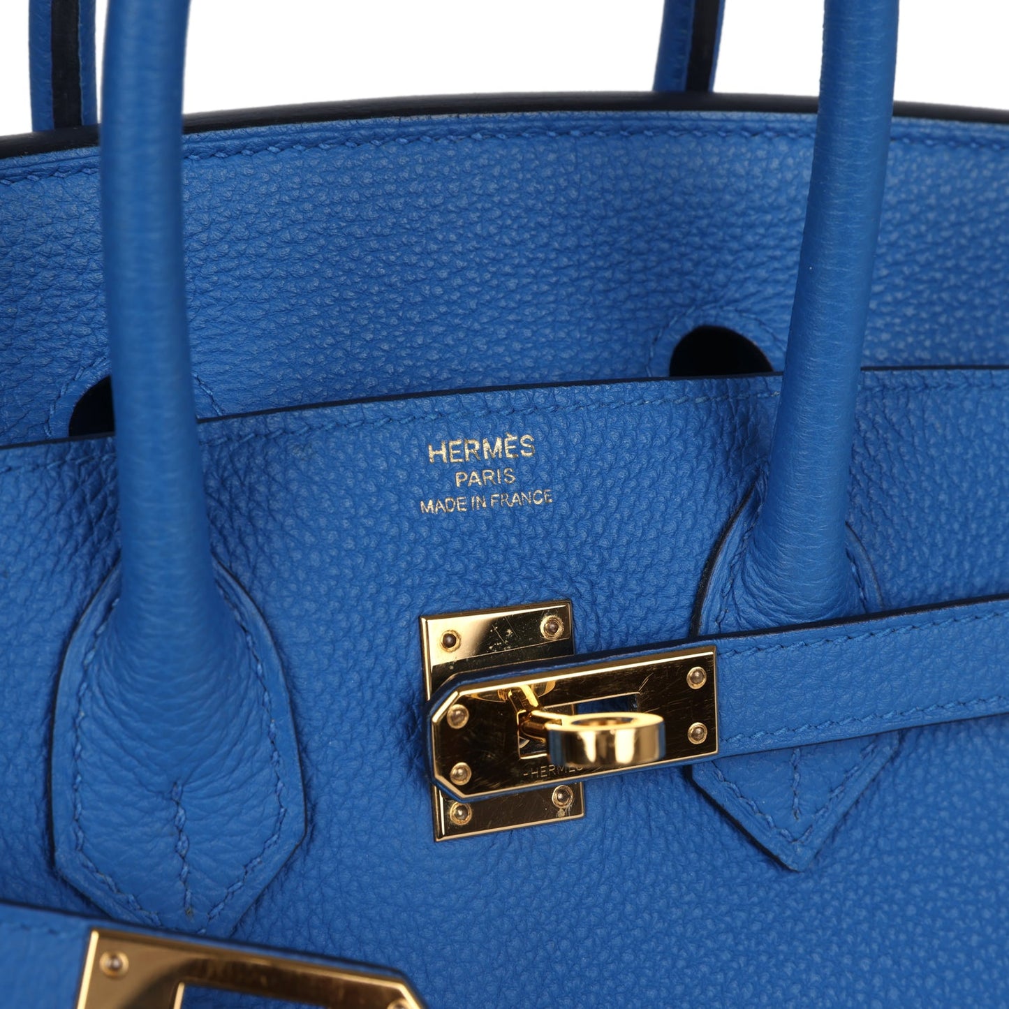Hermes Birkin 25 Bleu Zellige Togo Gold Hardware