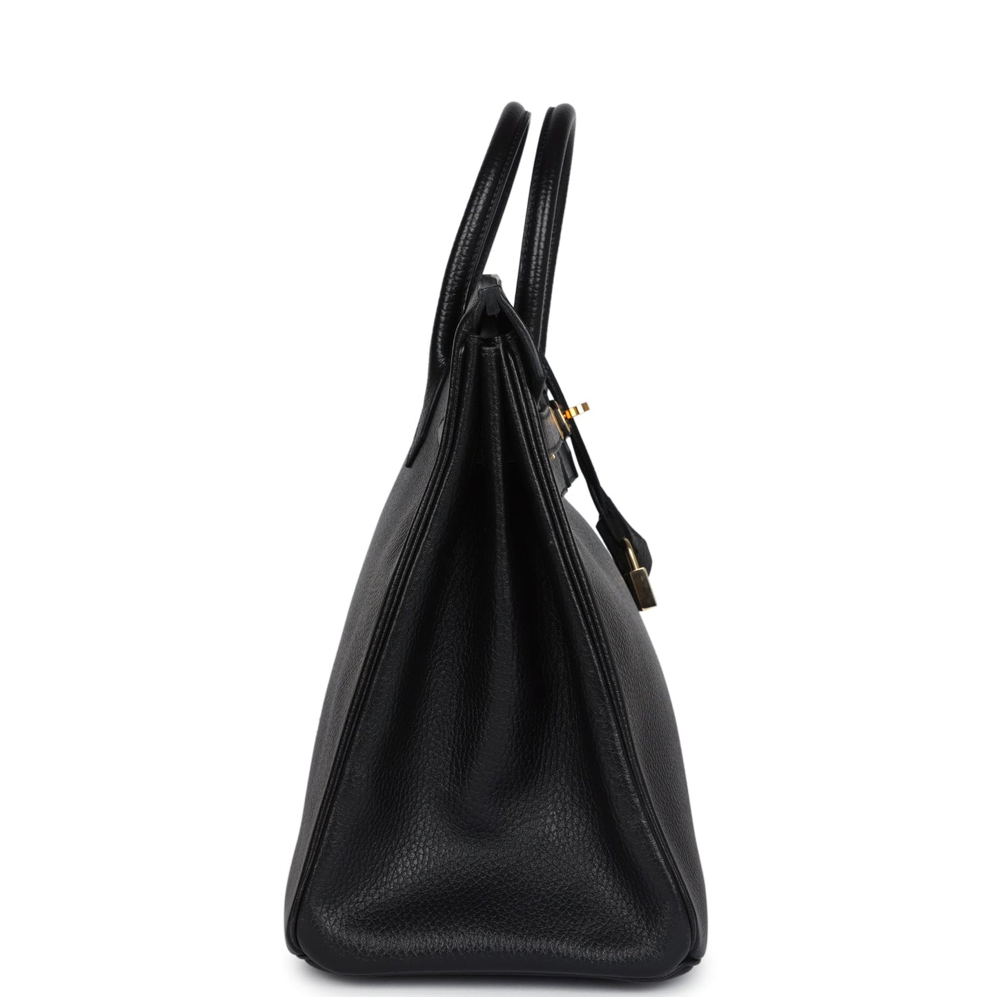 Vintage Hermes HAC Birkin 32 Black Ardennes Gold Hardware