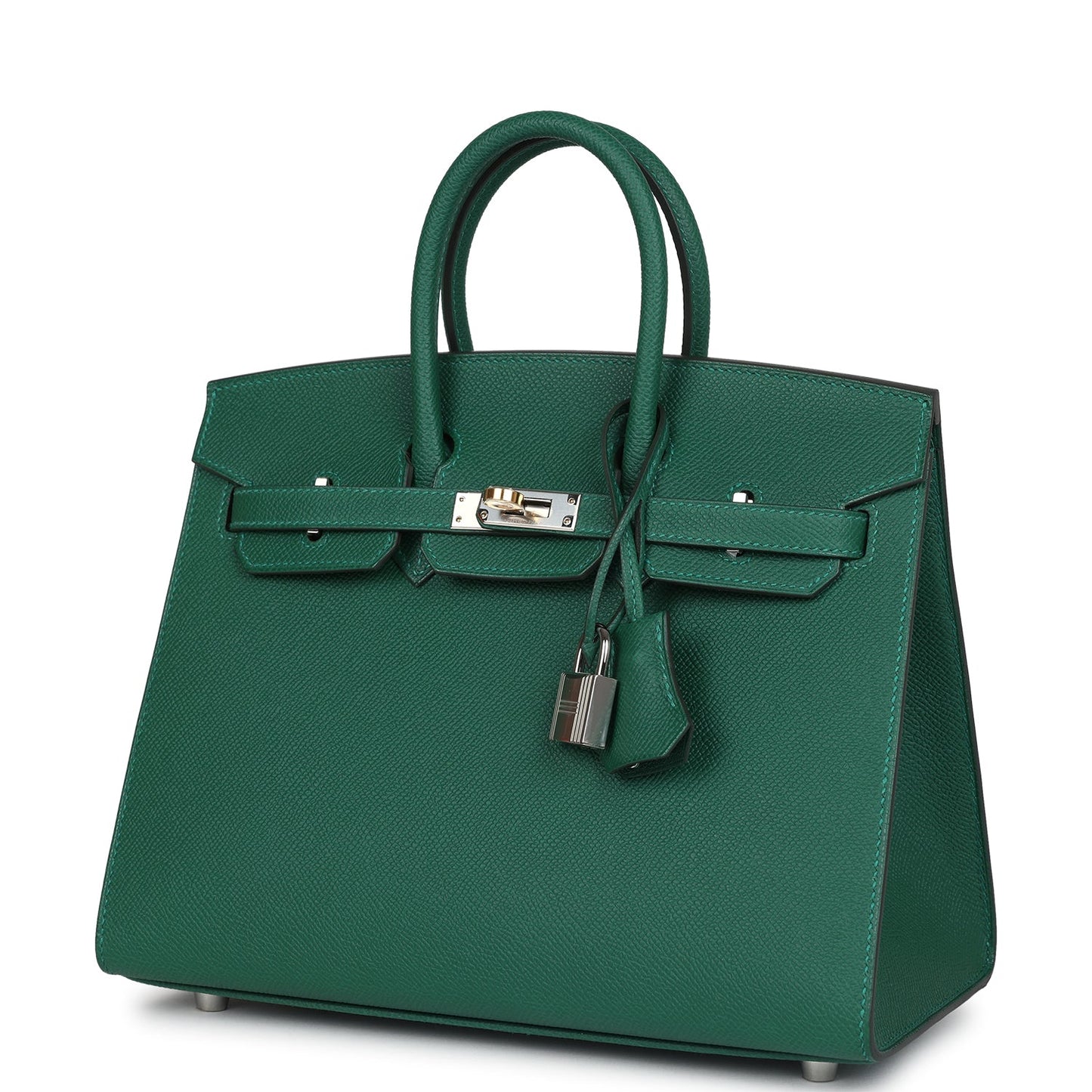 Hermes Birkin Sellier 25 Vert Moyen Epsom Electrum Hardware