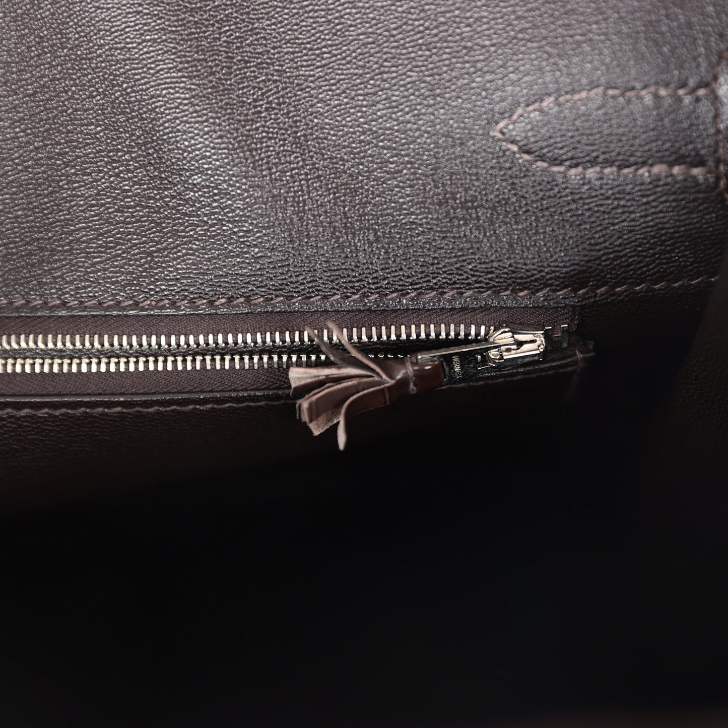 Hermes Ghillies Birkin 35 Ebene Matte Alligator and Swift Palladium Hardware