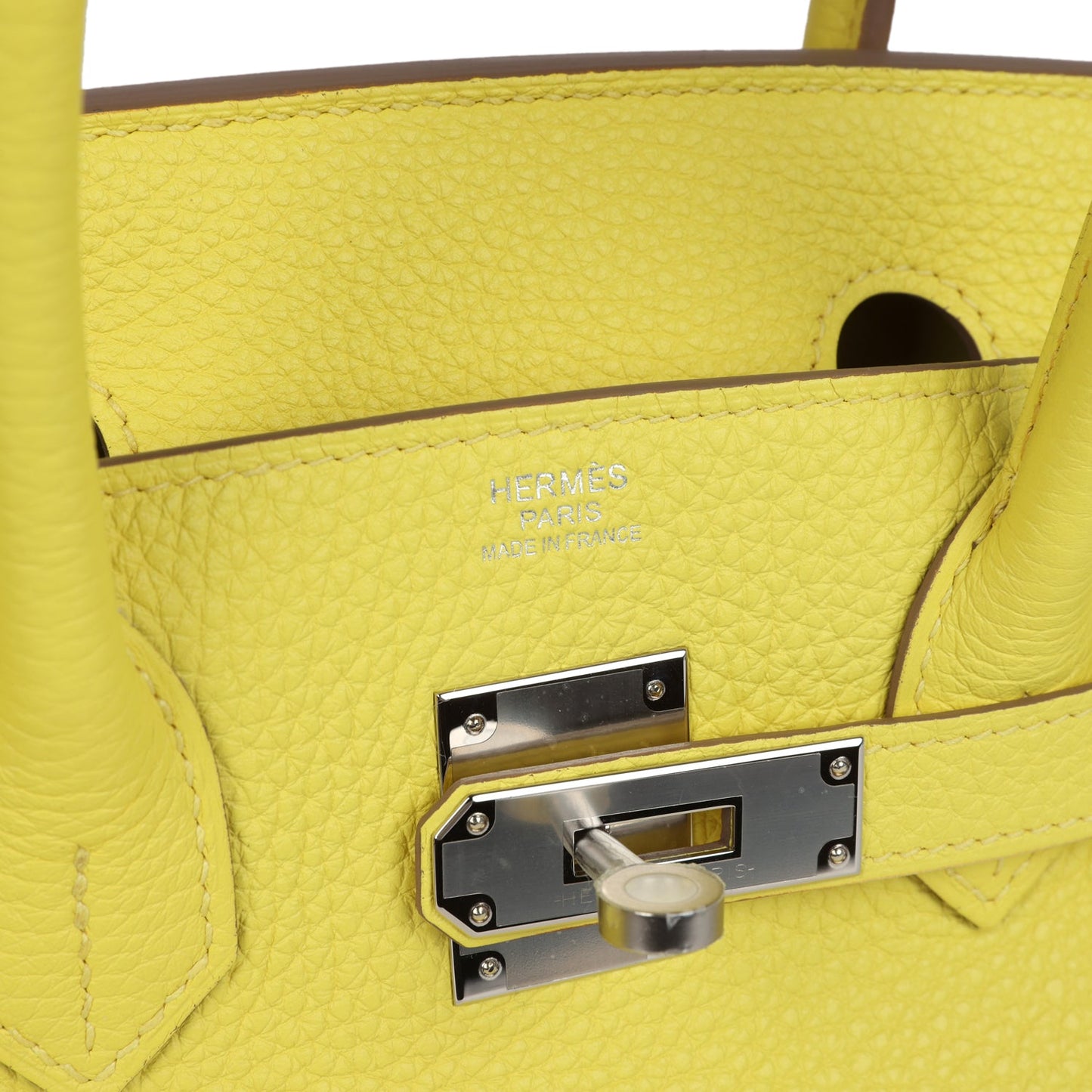 Hermes Birkin 30 Lime Clemence Palladium Hardware