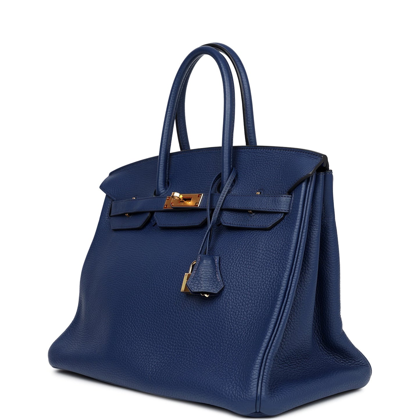 Hermes Birkin 35 Bleu Saphir Clemence Gold Hardware