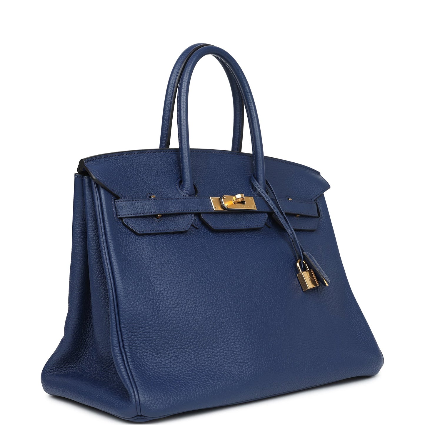 Hermes Birkin 35 Bleu Saphir Clemence Gold Hardware